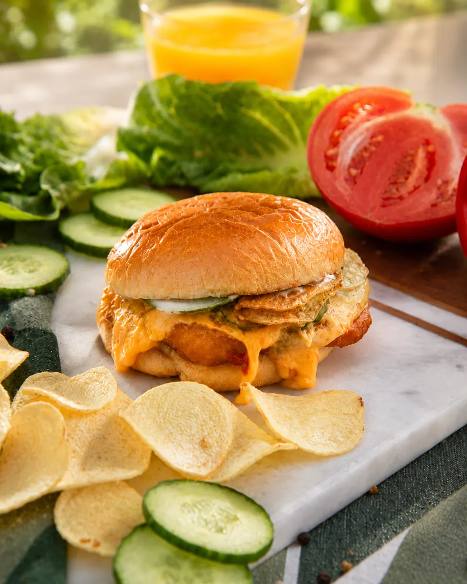 Mini burger cașcaval pane, Grab’n Go Easy Chef